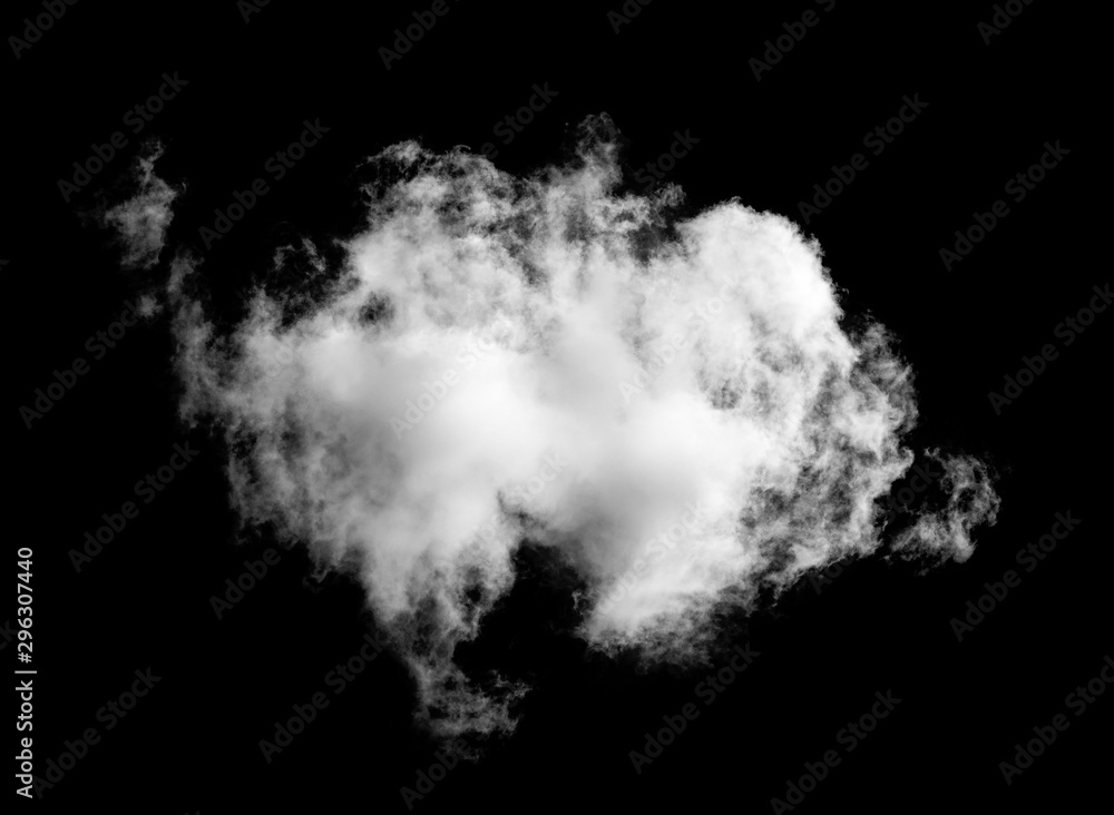 white clouds on black background