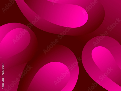 Red blood cells. Blood clot under the microscope, erythrocyte, hemoglobin molecules. Vector illustration