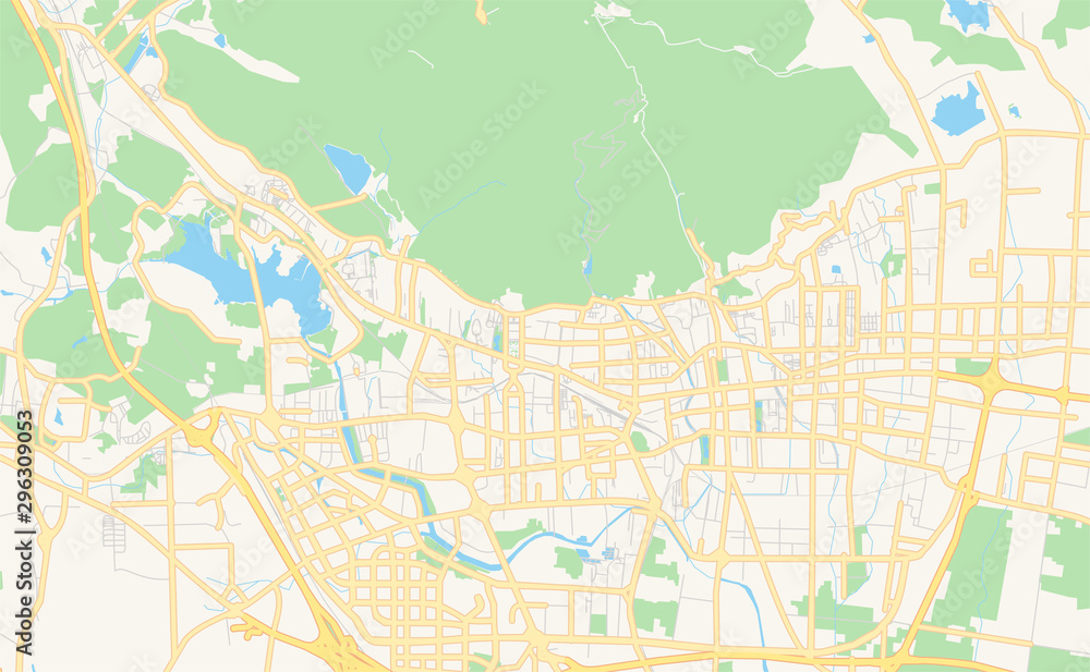 Printable street map of Tai an, China