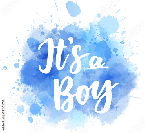 It s a boy watercolor background