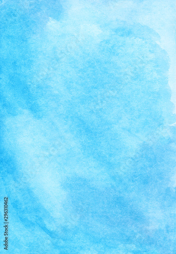 Watercolor light blue background texture hand painted