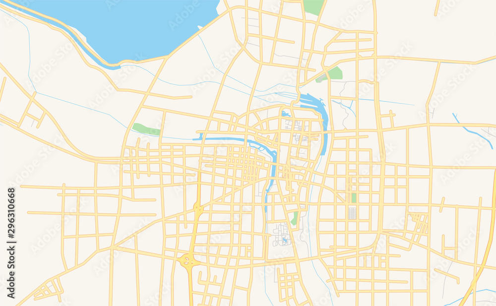 Printable street map of Suqian, China