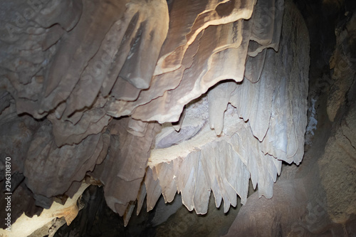 Stalactites in a cave