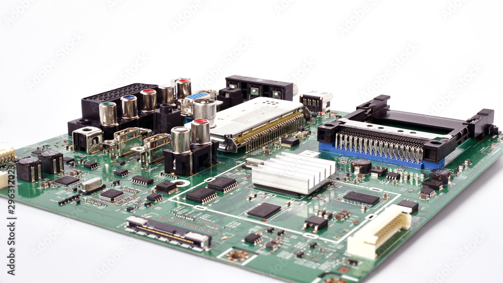 Electronic scheme on a white background Electronic scheme on a white background