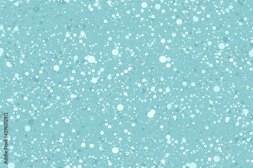 The Seamless blue abstract background with snow.  