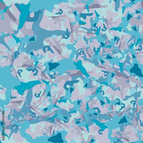UFO camouflage of various shades of blue, grey and violet colors
