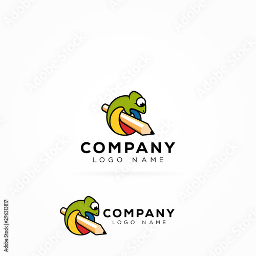 chameleon art logo