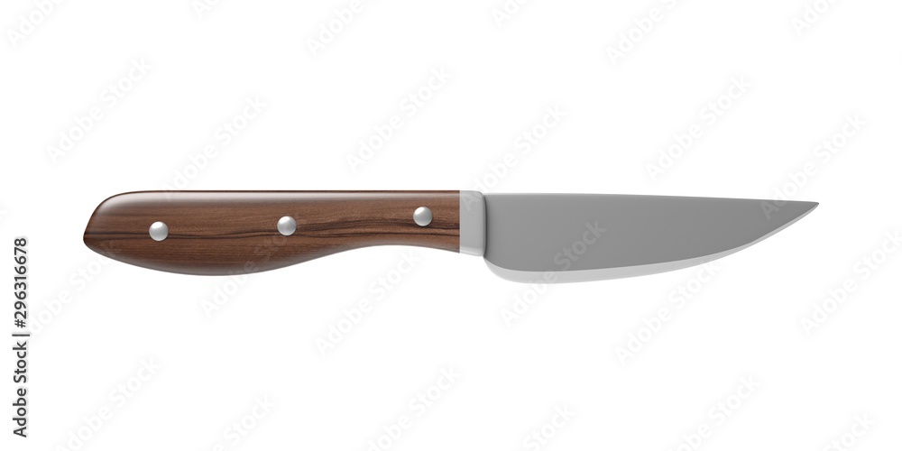 Kitchen knife isolated against white background. 3d illustration Kitchen knife isolated against white background. 3d illustration
