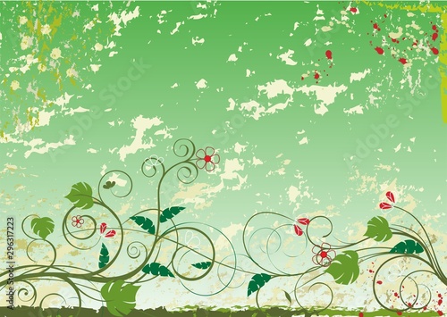 Fondo de trazos verdes
