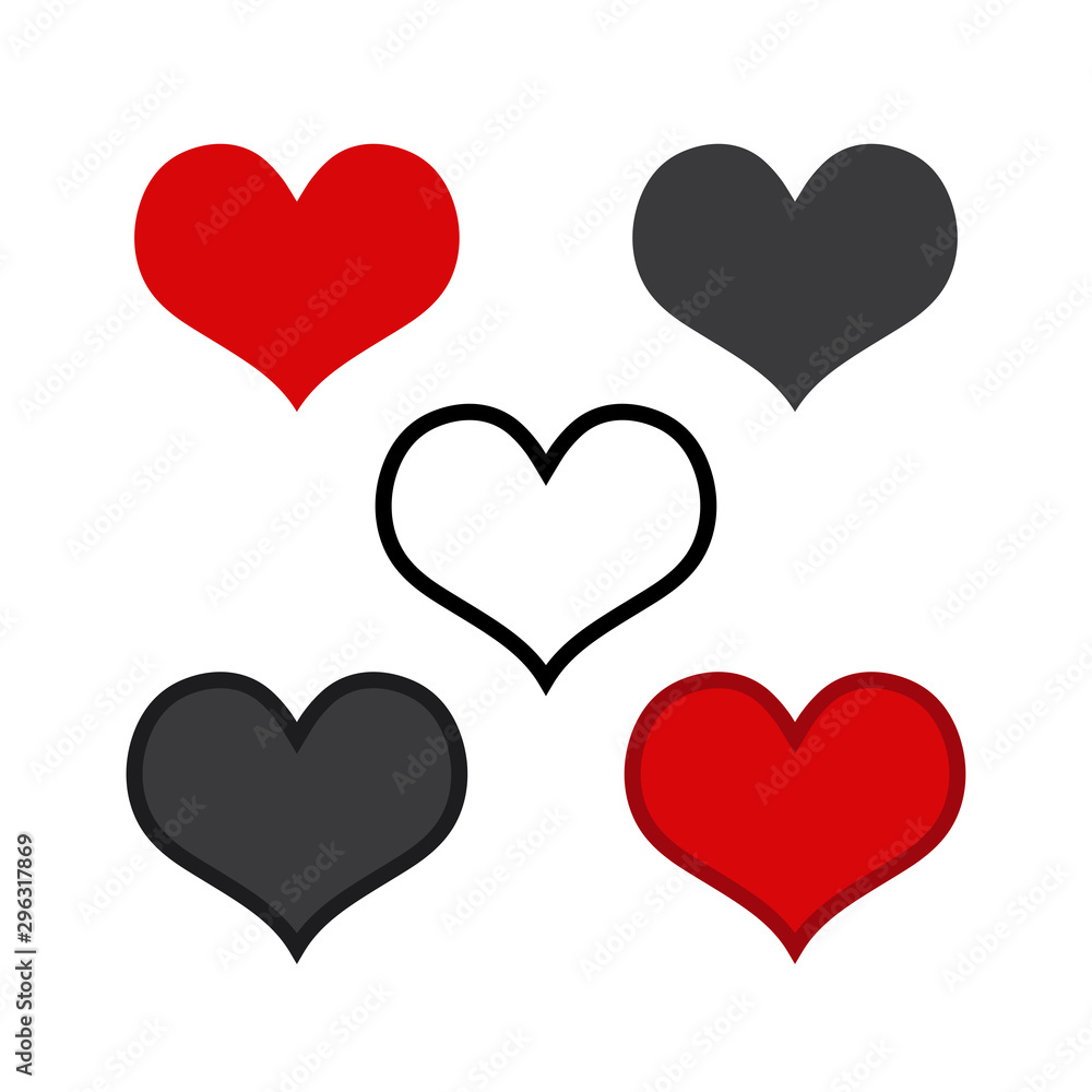 heart vector icon. heart design. colored collection. heart concept. Logo element illustration.