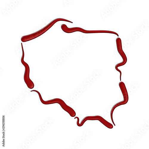 Mapa Polski - kontury