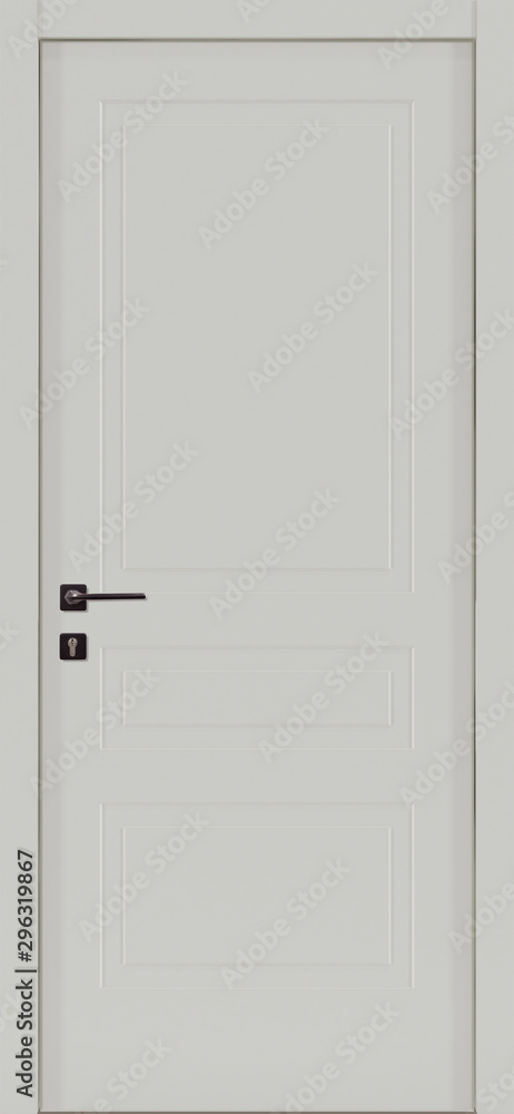 Fototapeta premium Door texture, beige color for modern interior 3D render.