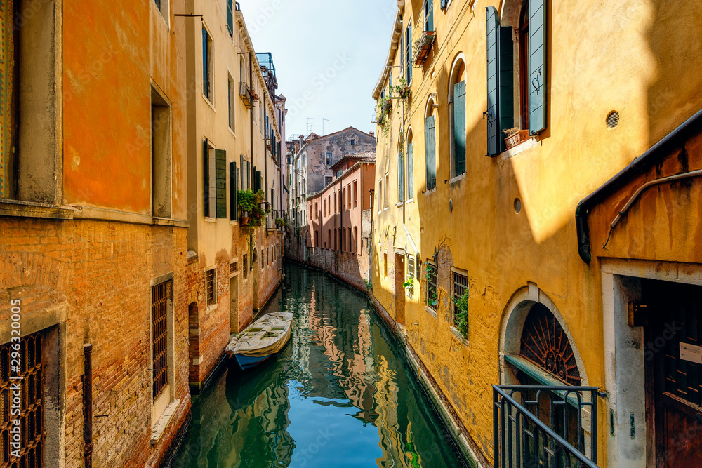 Narrow water clans of Venice, Italy