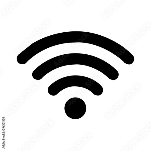 Wifi wireless internet signal flat icon for apps
