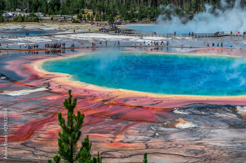  World Famous Grand Prismatic Spring in Yellowstone National Park