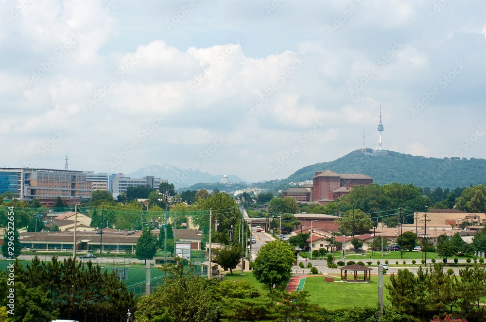 View to namsan tower in Seoul