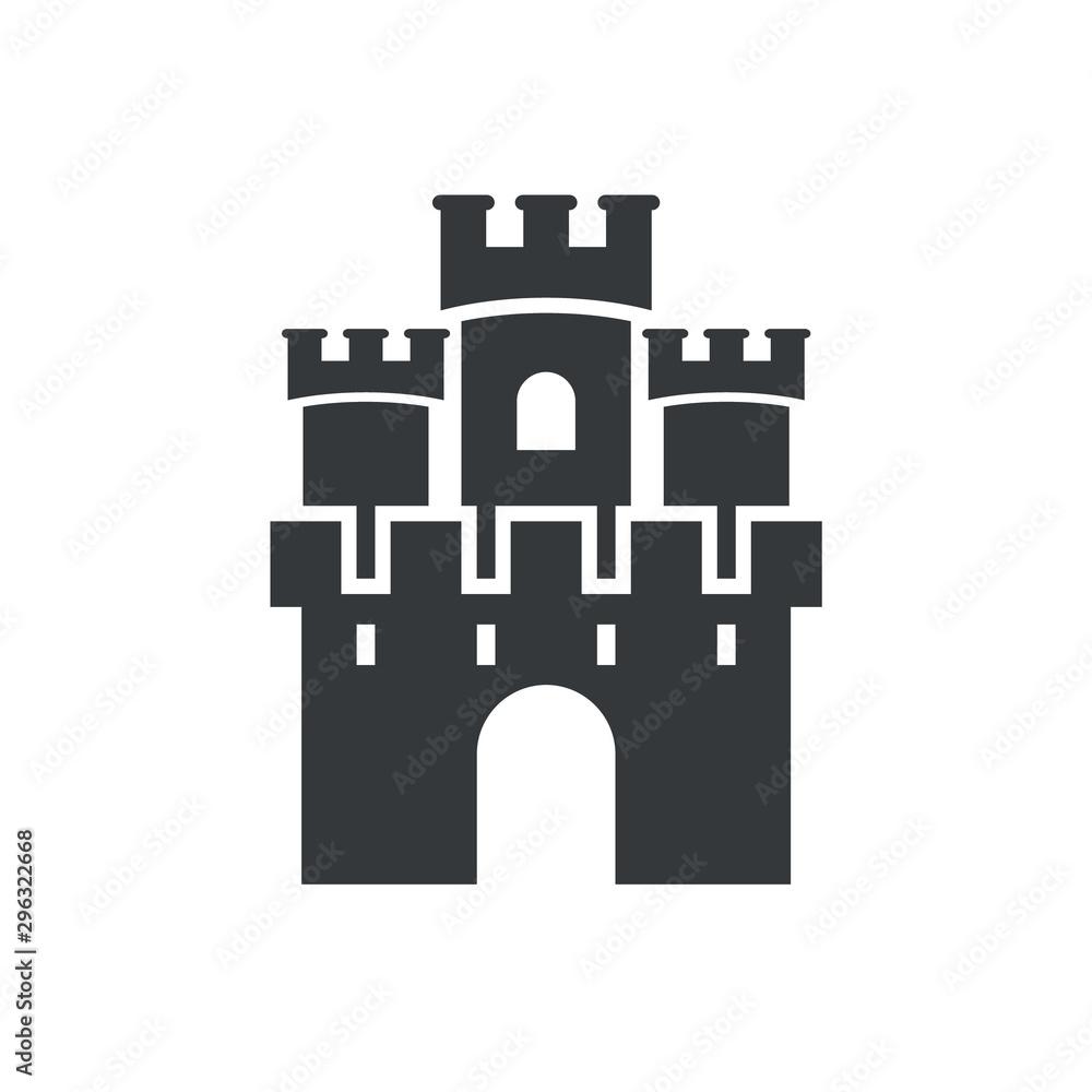 simple ilustration sand castle editable logo symbol design simple ilustration sand castle editable logo symbol design
