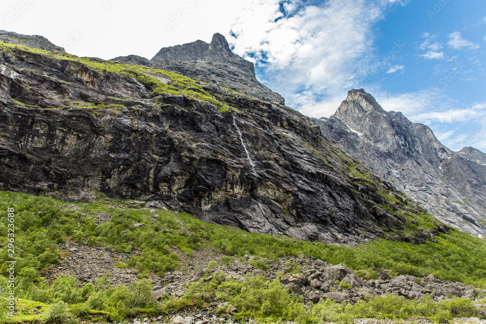 Stigfossen waterfalls near the famous Trollstigen road Andalsnes, More og Romsdal, Norway