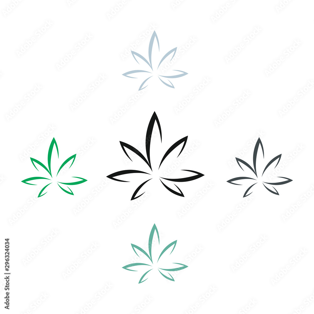 Obraz premium Cannabis leaf icon. Simple illustration of cannabis leaf vector icon for web
