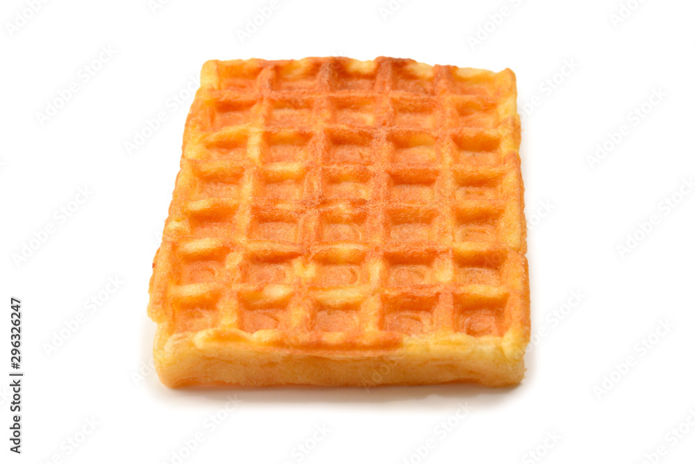 Belgian waffle isolated on white background. Belgian waffle isolated on white background.