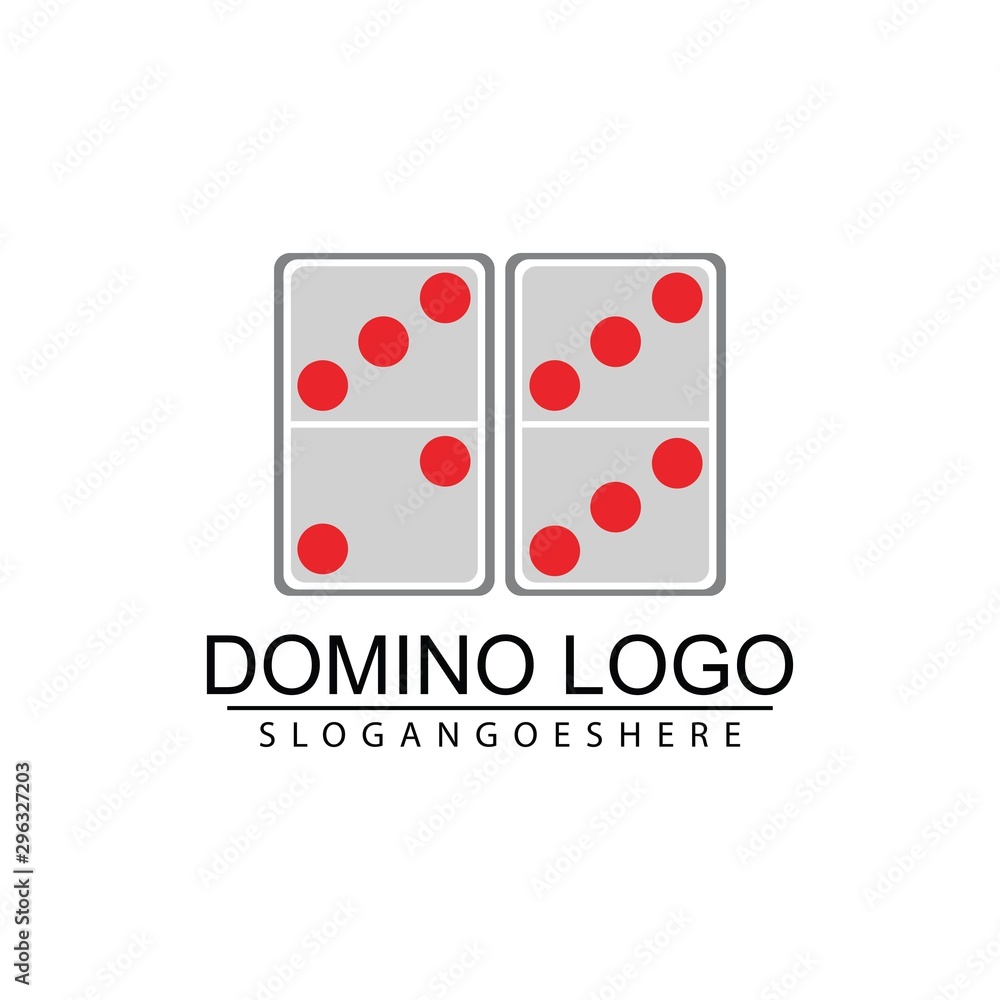 Domino card logo design illustration vector Domino card logo design illustration vector