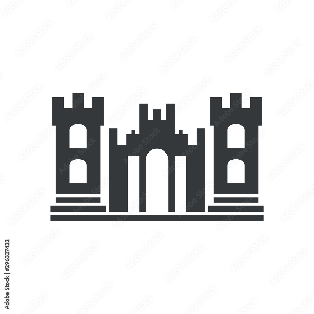 simple ilustration sand castle editable logo symbol design simple ilustration sand castle editable logo symbol design