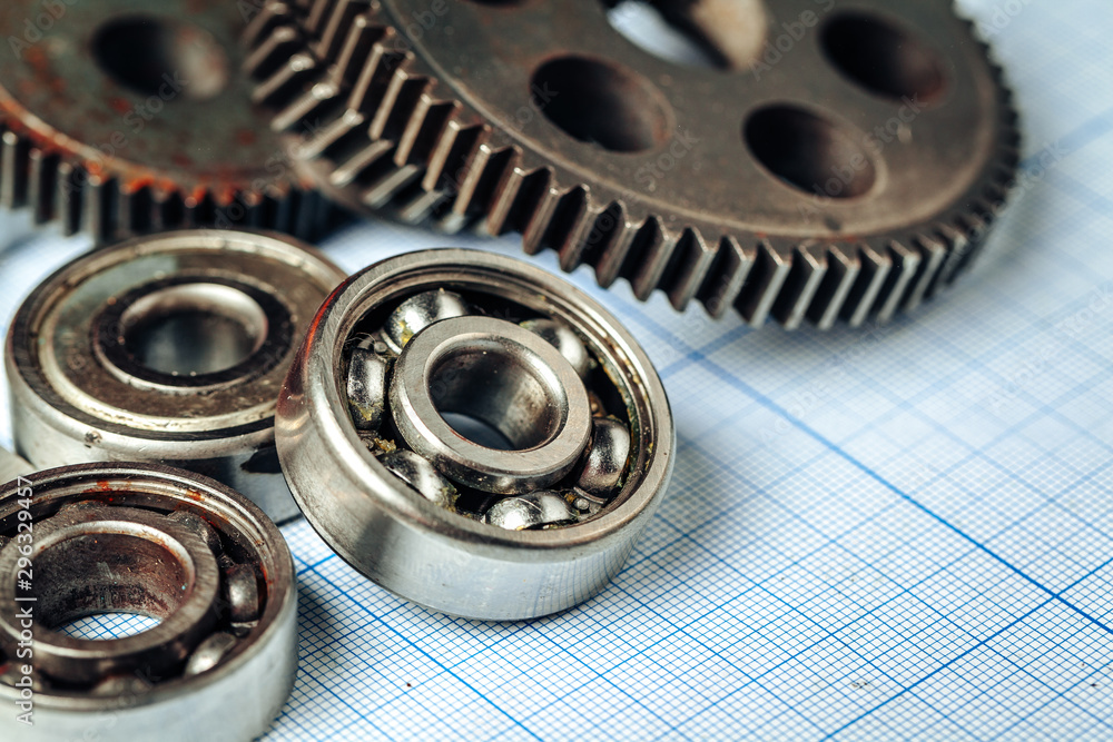 Car parts on graph paper for car engineering Car parts on graph paper for car engineering