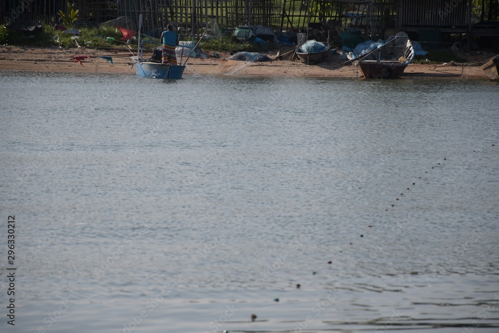 Fototapeta premium boats on the river