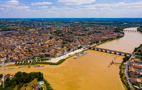 Aerial view of Libourne