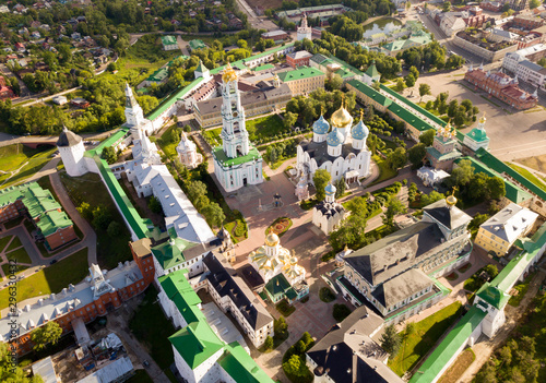 Panoramic aerial view of Trinity-Sergius Lavra in Sergiev Posad
