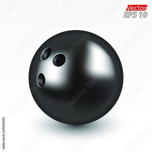 bowling ball 3d object with shadow