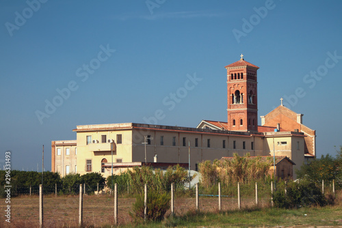 Desert and Santa Maria Goretti Church. Nettuno, Lazio, Italy photo