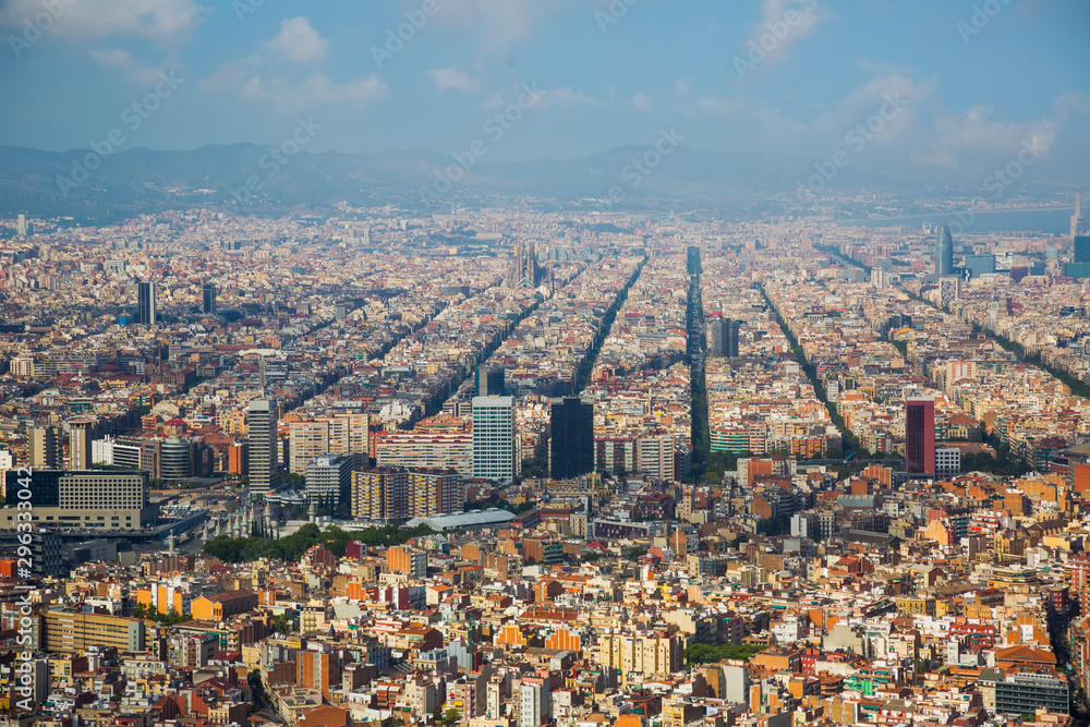 Obraz premium The Eixample district of Barcelona in Spain