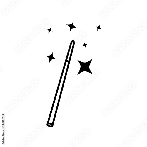 fairytale magic wand fantastic isolated icon vector illustration design