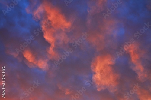 clouds in colorful shades