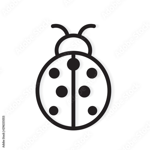 cute ladybug icon - vector illustration