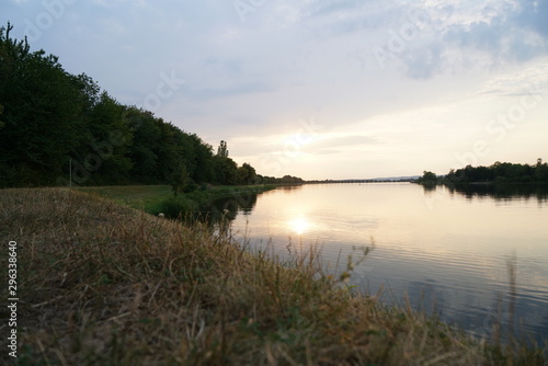 The Danube and its old waters are photographed in Bavaria near Regensburg