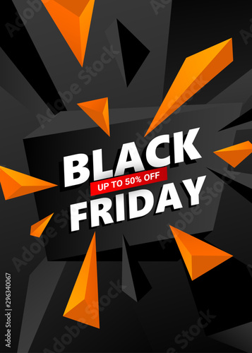 Creative Black Friday sale inscription design template. Black Friday banner for poster, banners, flyers, card.