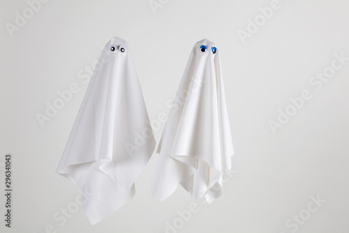 couple ghost back white