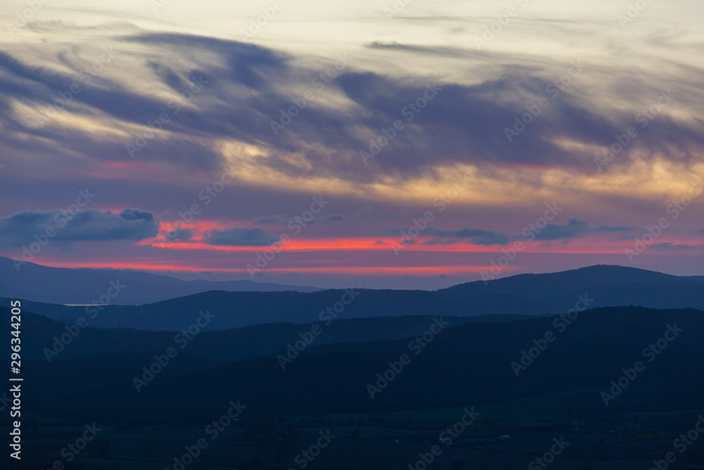 Obraz premium tramonto autunno