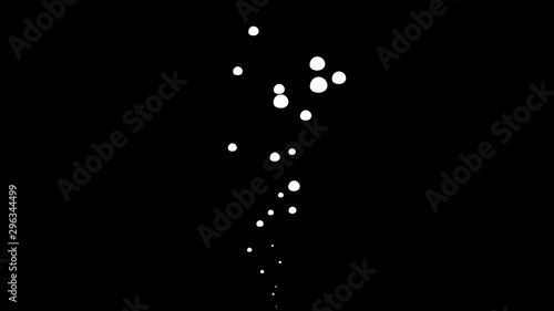 Rising underwater bubbles element seamlessly looping animation