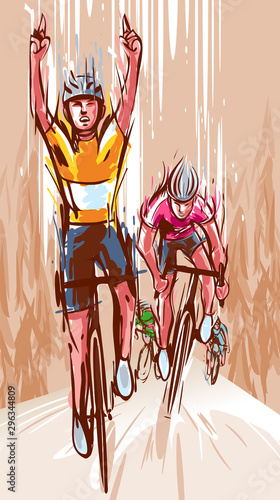 cyclist illustration