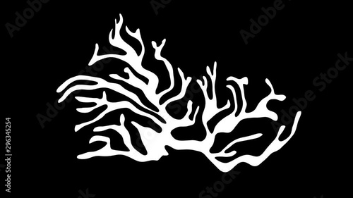 Seaweed flowing underwater seamlessly looping hand drawnanimation