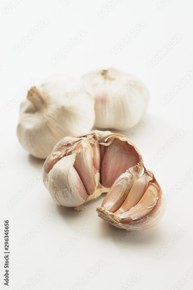 Garlic isolated on white background Garlic isolated on white background