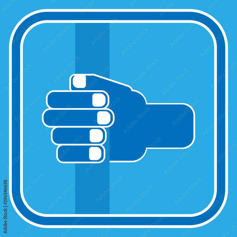 Vector of a human hand holding a handrail, a handrail, a crossbar. Logo - hold on concept. Hand holding the handrail. Vector of a human hand holding a handrail, a handrail, a crossbar. Logo - hold on concept. Hand holding the handrail.