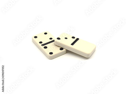 Dominoes pieces on white background © serega_100500