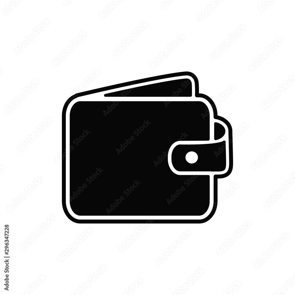 wallet icon in trendy flat design wallet icon in trendy flat design