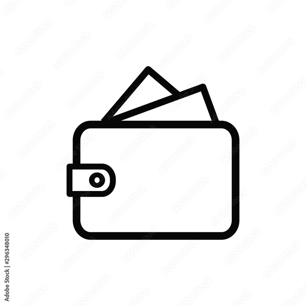 wallet icon in trendy flat design wallet icon in trendy flat design
