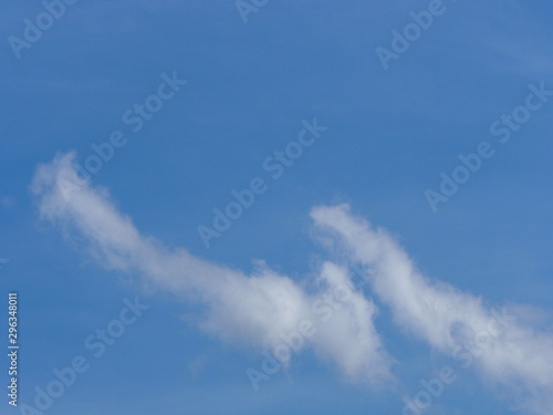 Stratocumulus white clouds in the blue sky natural background beautiful nature environment space for write © pakn