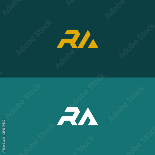 logo letter R and A Simple